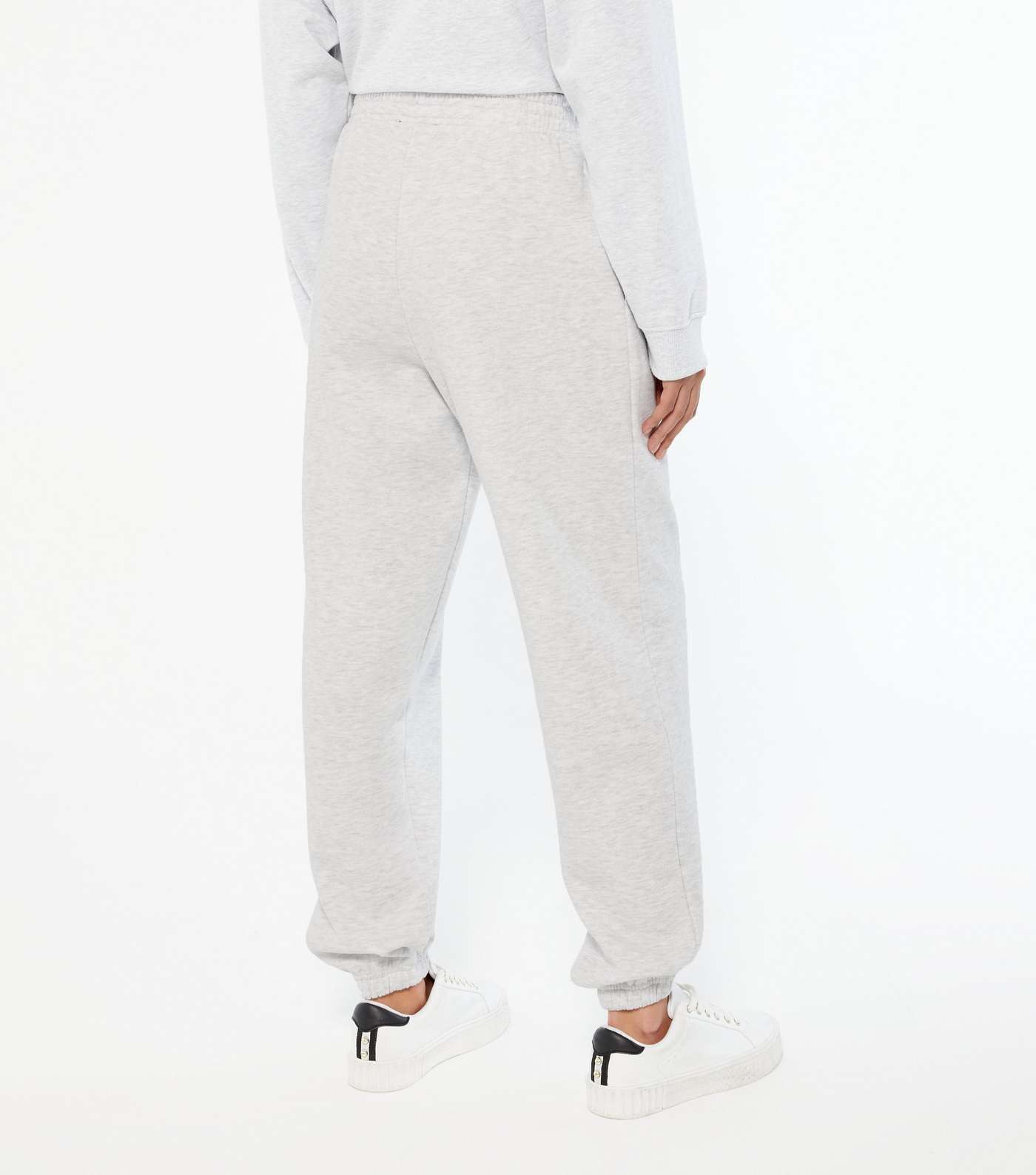 2 Pack Light Grey and Black Jersey Joggers  Image 3