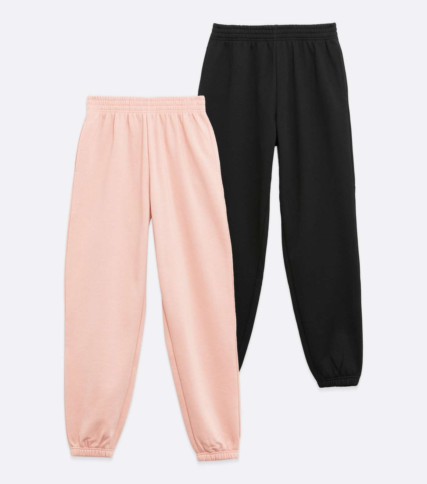 2 Pack Pink and Black Jersey Joggers  Image 5