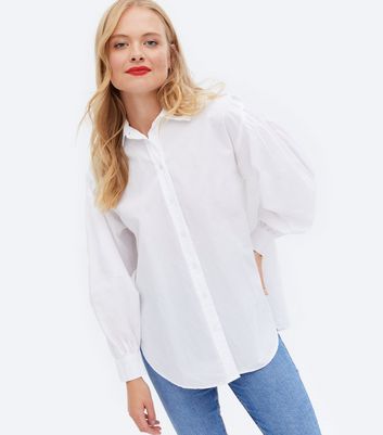 Womens Clothing Tops Long-sleeved tops Patou Top With Balloon Sleeves in White 