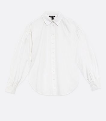 White Poplin Puff Sleeve Shirt New Look