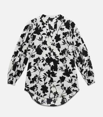 Outlet Jasmine & Juliana large white black floral large blouse