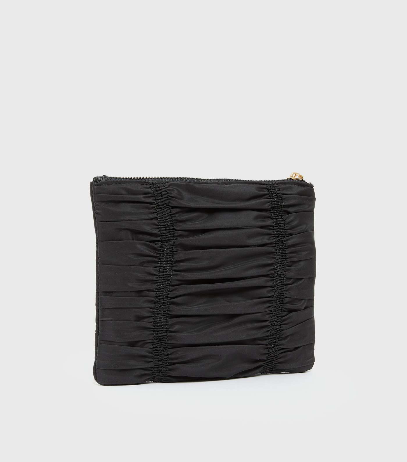 Black Ruched Large Pouch Image 2