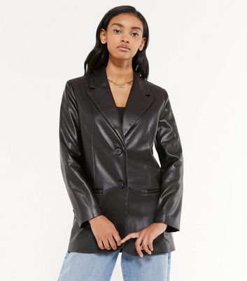 New look leather blazer Clearance
