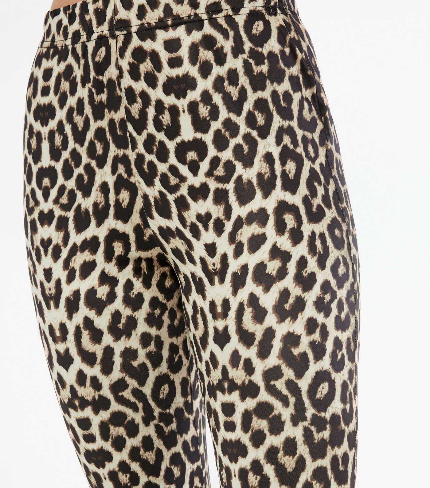 Cameo Rose Brown Leopard Print Flared Trousers Image 4