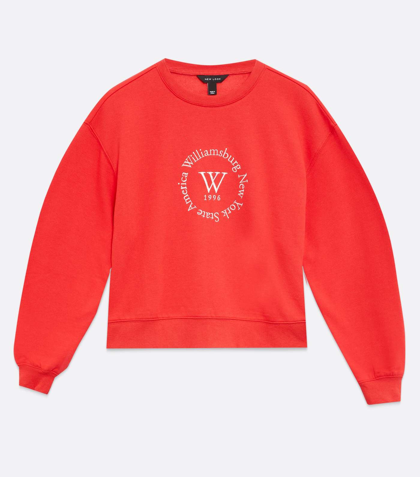 Red Williamsburg New York Varsity Logo Sweatshirt  Image 5