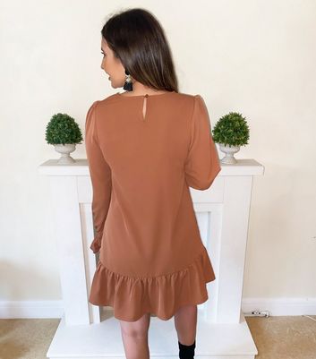 camel shift dress