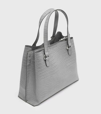 grey croc bag