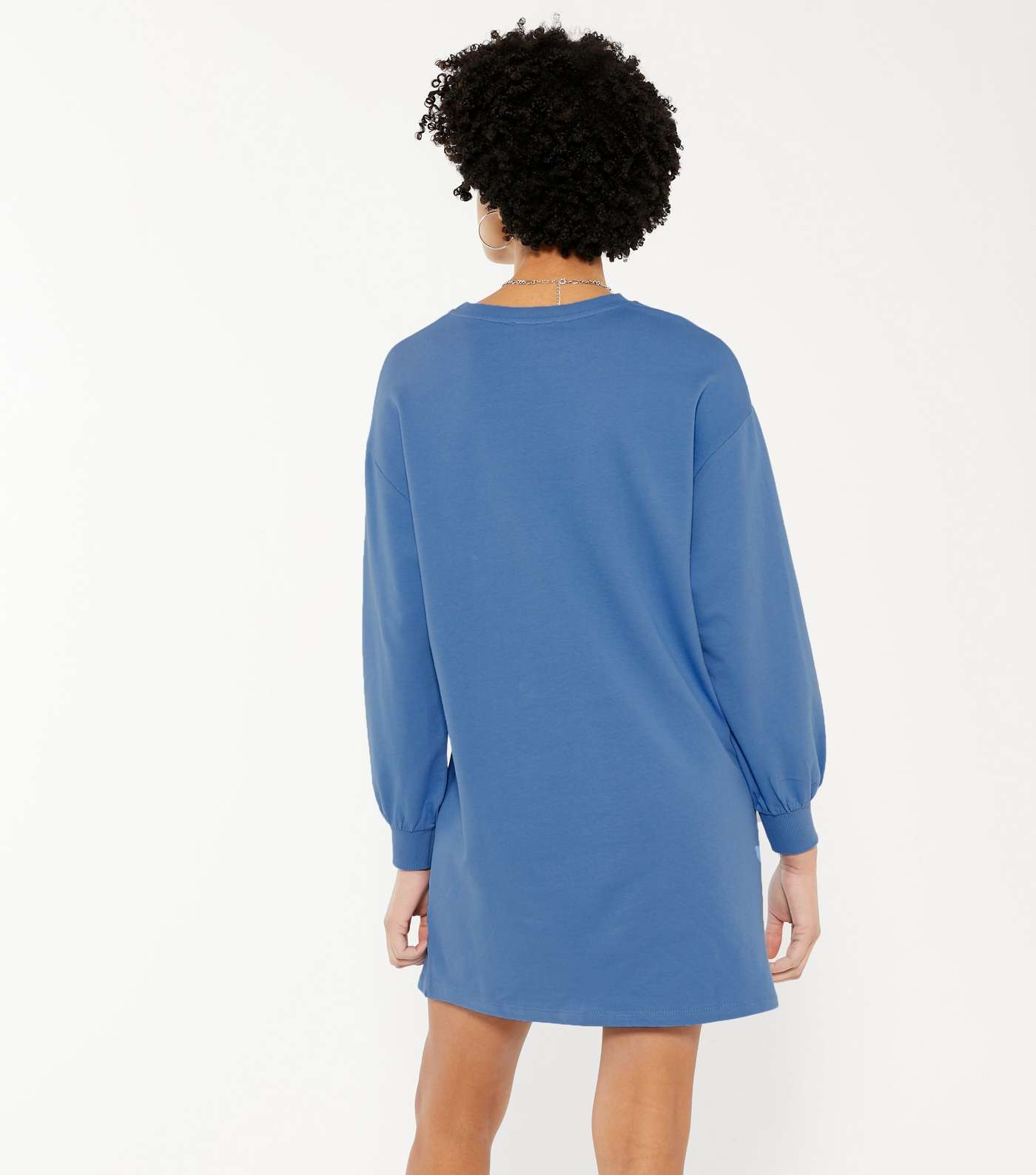 Bright Blue New York Logo Sweatshirt Dress  Image 3