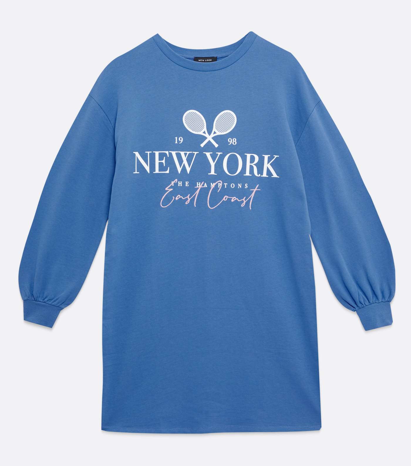 Bright Blue New York Logo Sweatshirt Dress  Image 5