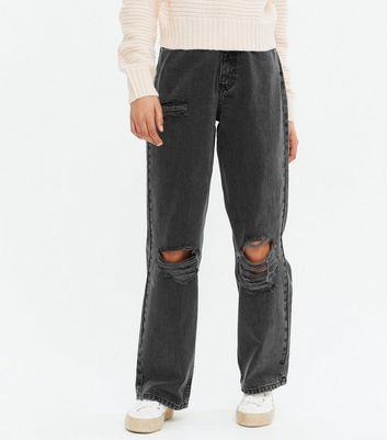 Girls Black Ripped Full Length Anica 