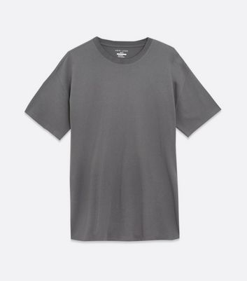Dark Grey Oversized T-Shirt | New Look