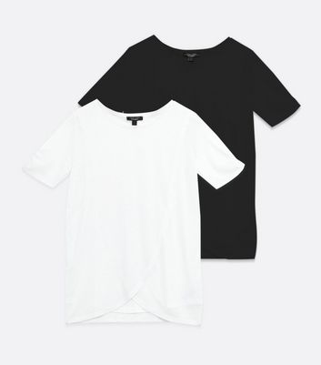 Black and White Wrap Nursing T-Shirts 