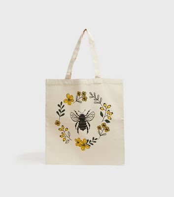 floral canvas tote