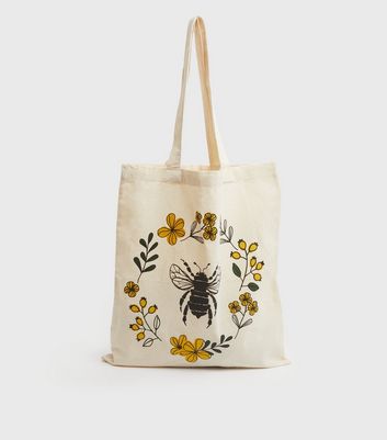 floral canvas tote