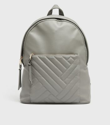 Grey 2025 quilted backpack