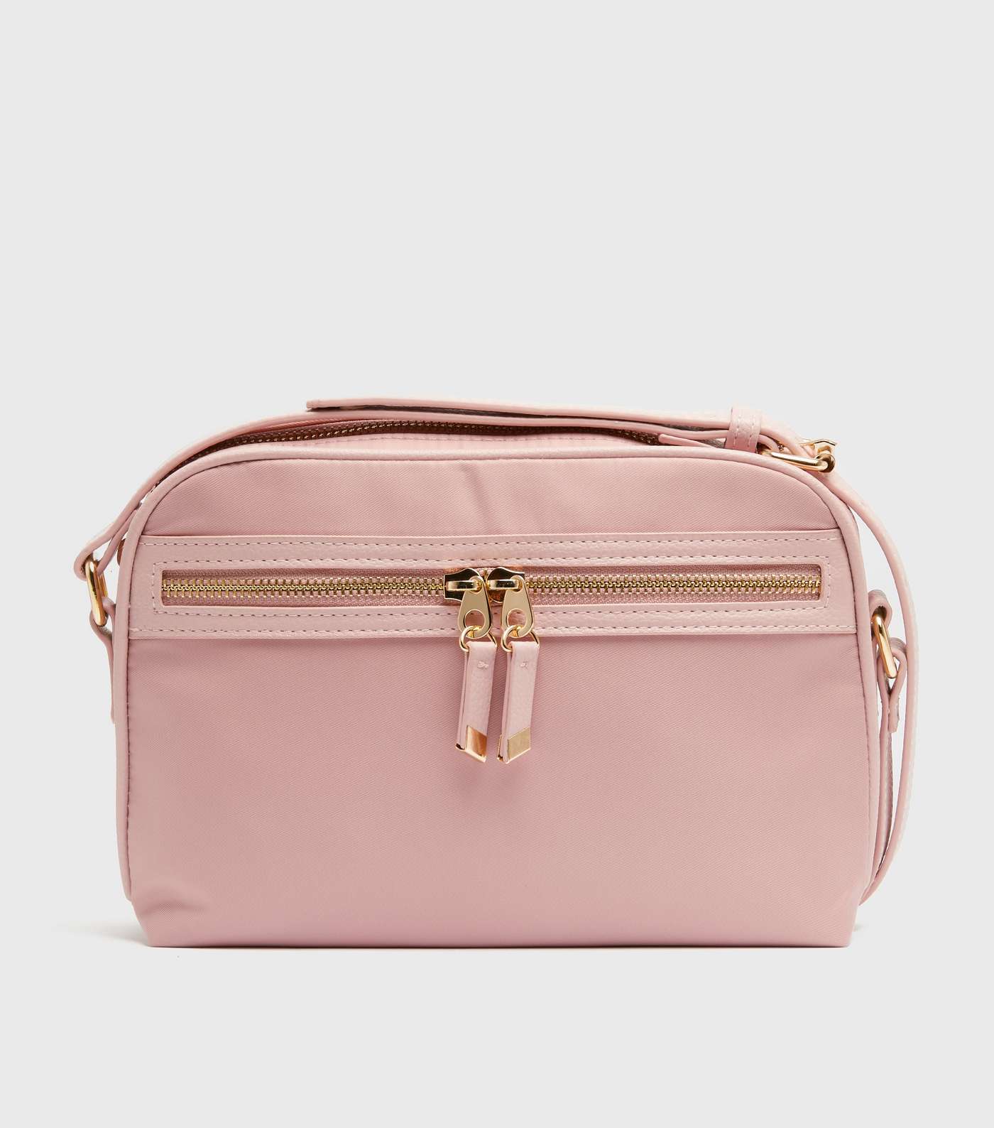 Pale Pink Pocket Front Cross Body Bag