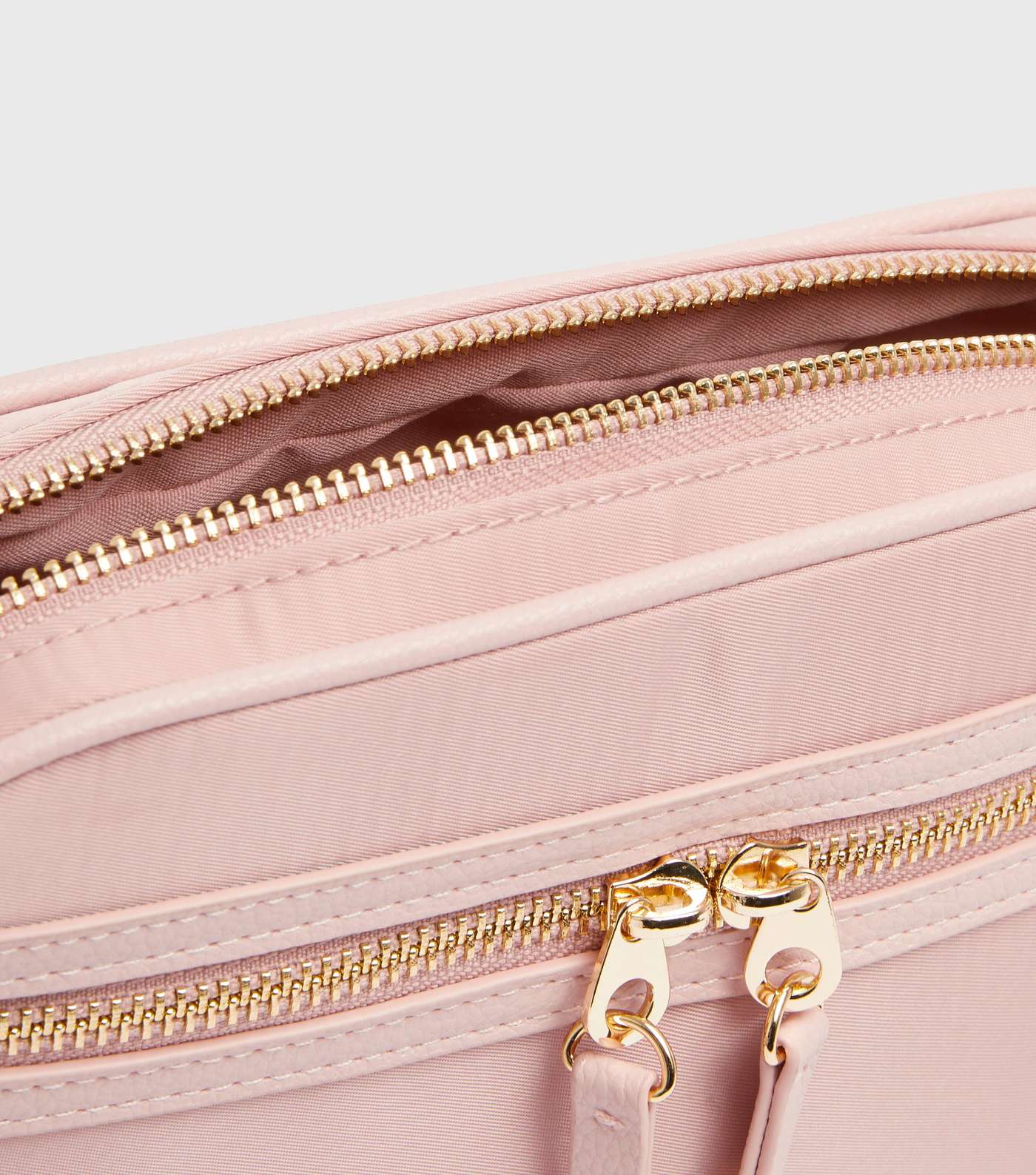 Pale Pink Pocket Front Cross Body Bag Image 3