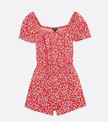 new look ditsy playsuit