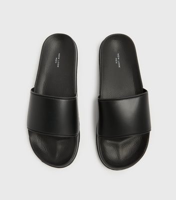 Leather sliders mens deals