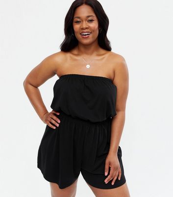 Plus size hot sale bandeau playsuit