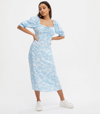 new look blue flower dress