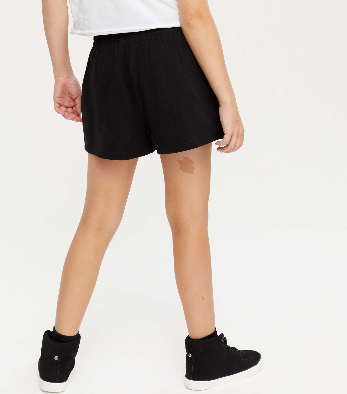 Girls Black Jersey Shorts  Image 3