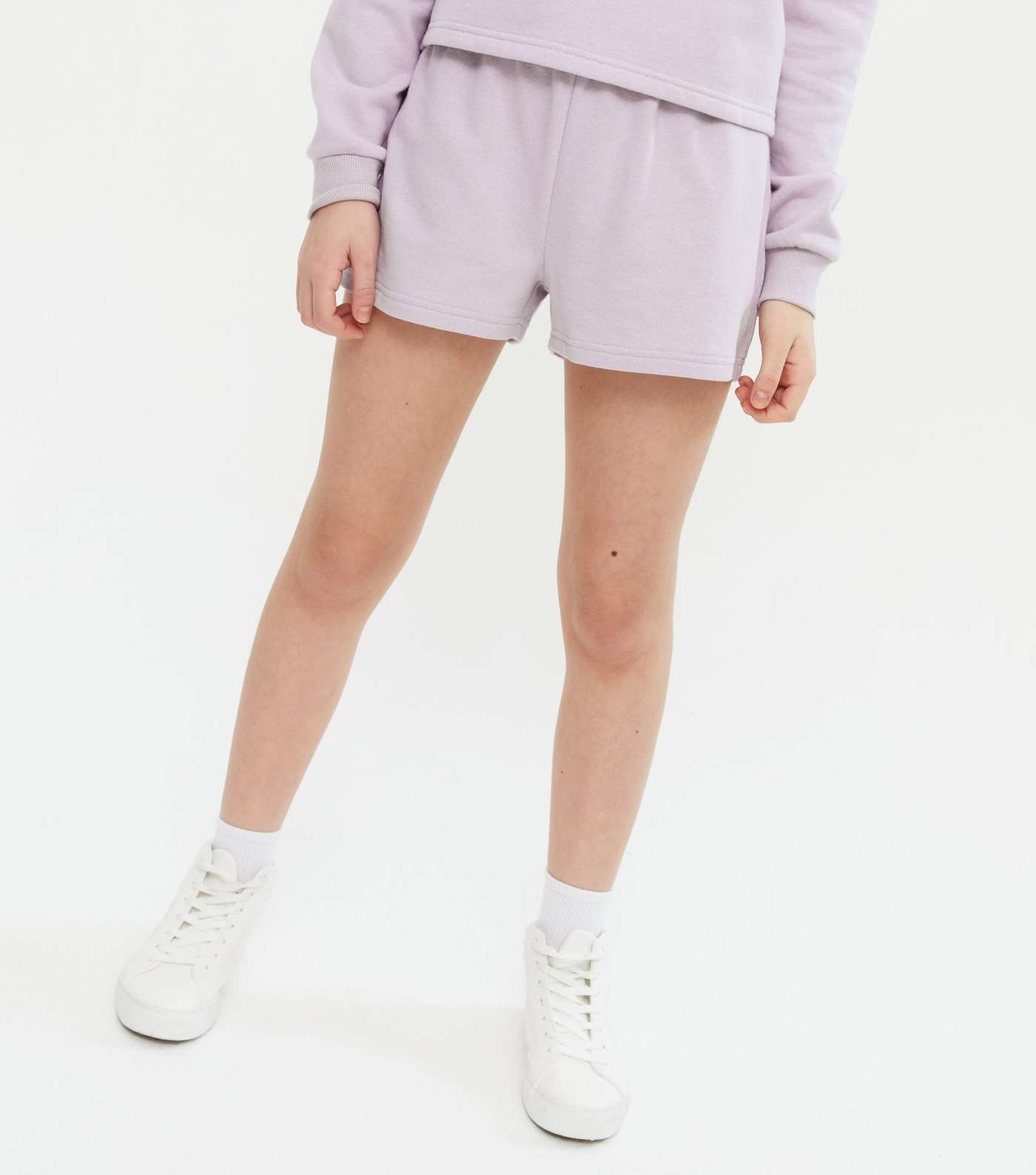 Girls Lilac Jersey Shorts  Image 2