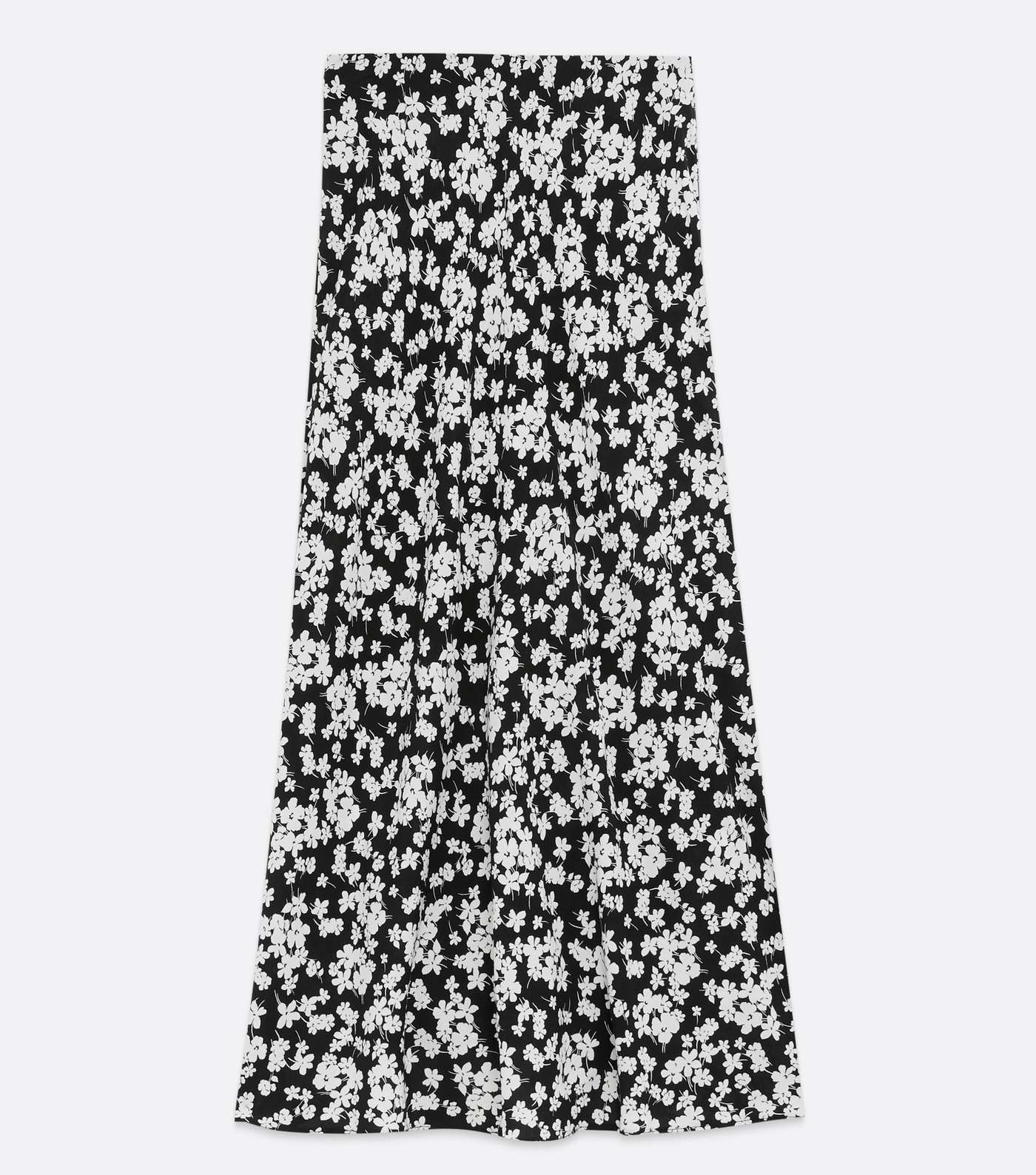 Black Ditsy Floral Midi Skirt Image 5