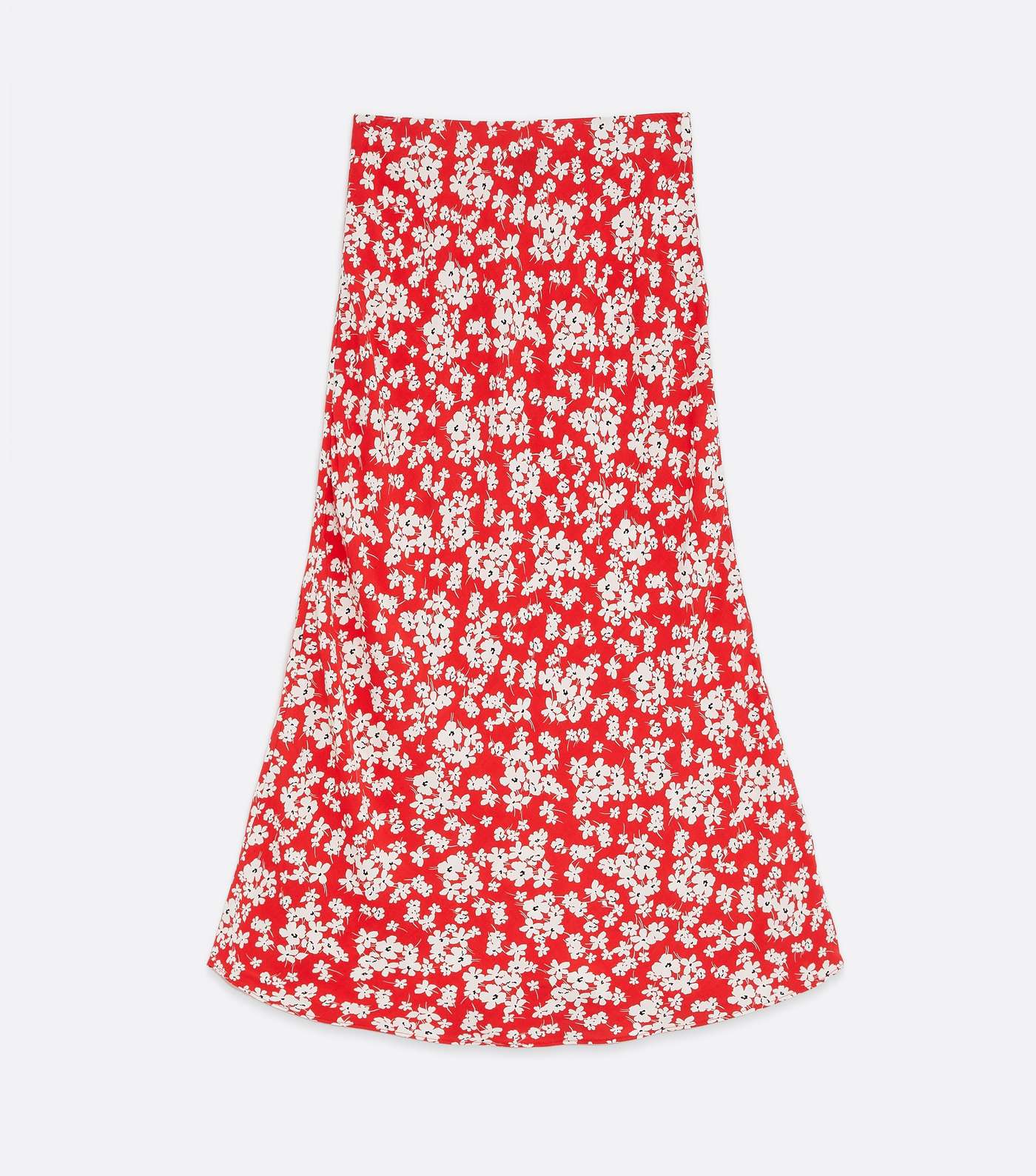 Red Ditsy Floral Midi Skirt  Image 6