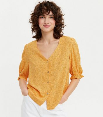 Yellow blouse sales new look