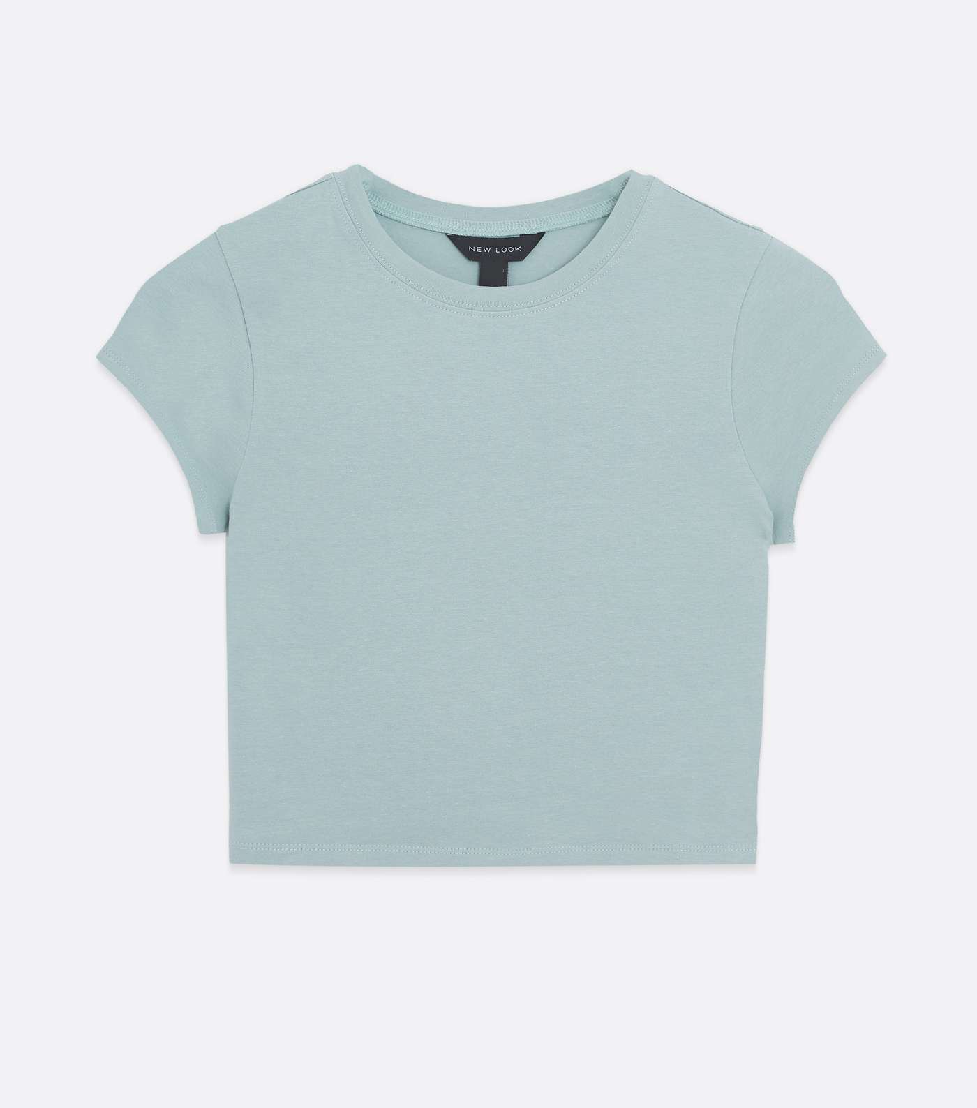 Light Green Cropped Slim Fit T-Shirt Image 5