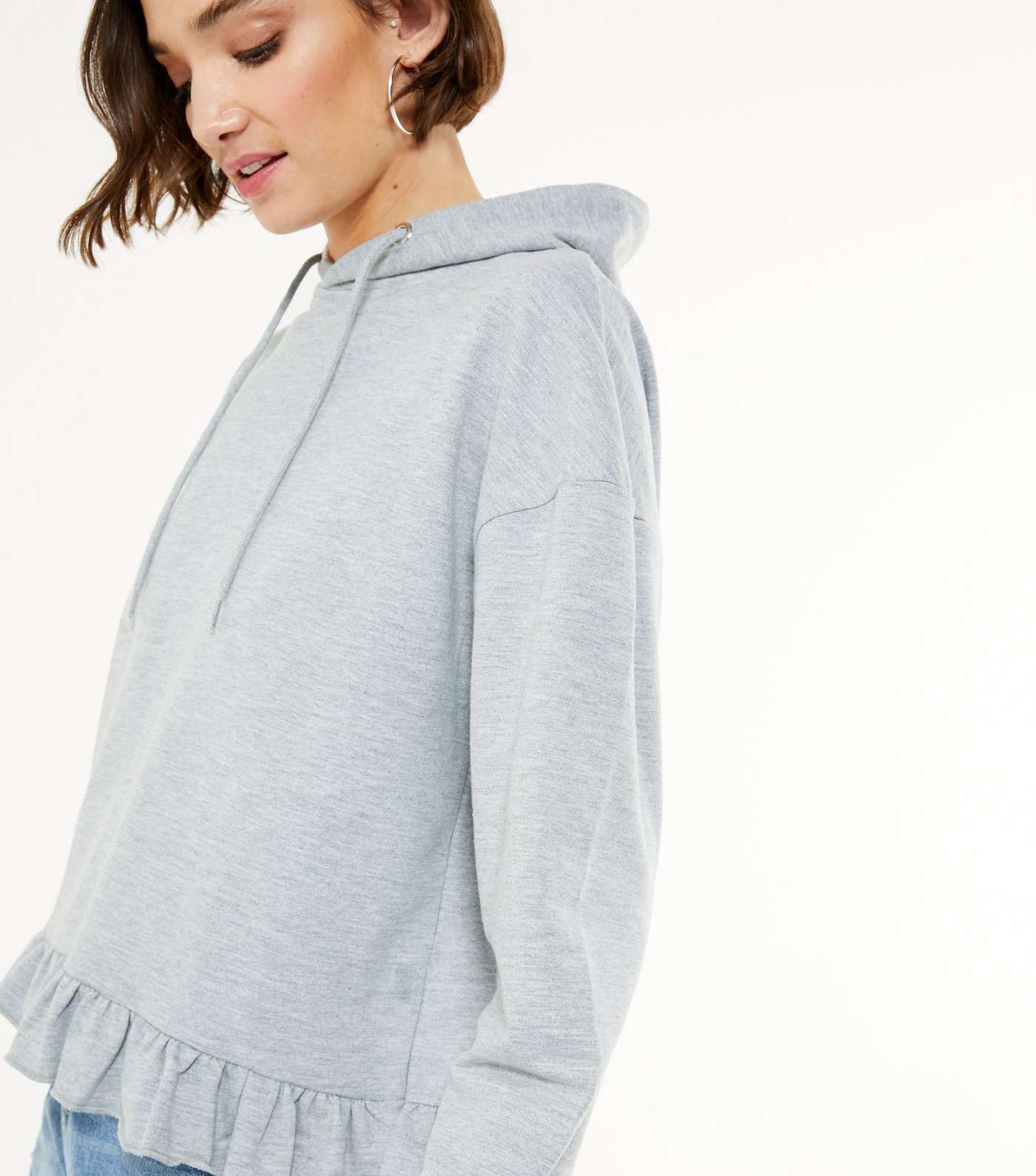 Influence Grey Frill Hoodie  Image 3
