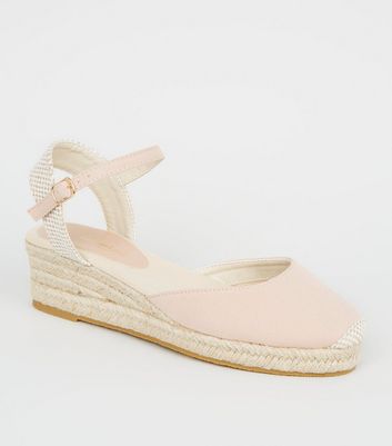 Pink wedges hot sale new look