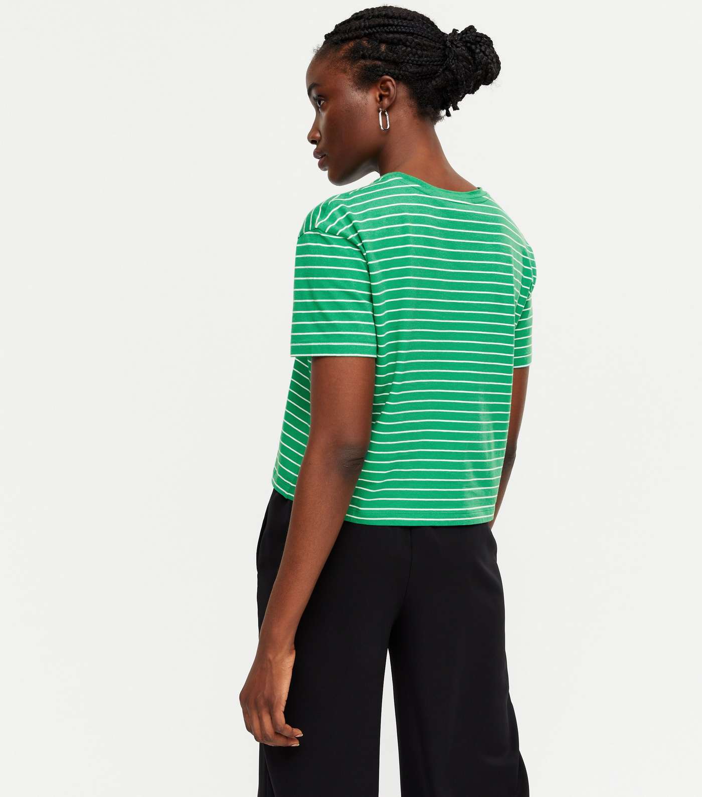 Green Stripe Boxy T-Shirt  Image 3
