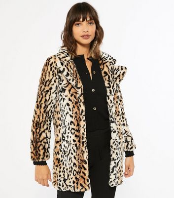 New look leopard deals fur coat