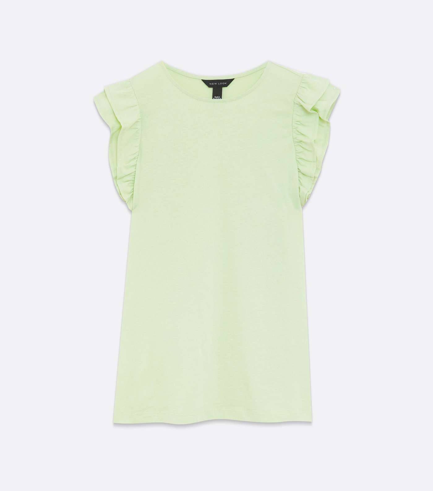 Light Green Frill Sleeve T-Shirt Image 5