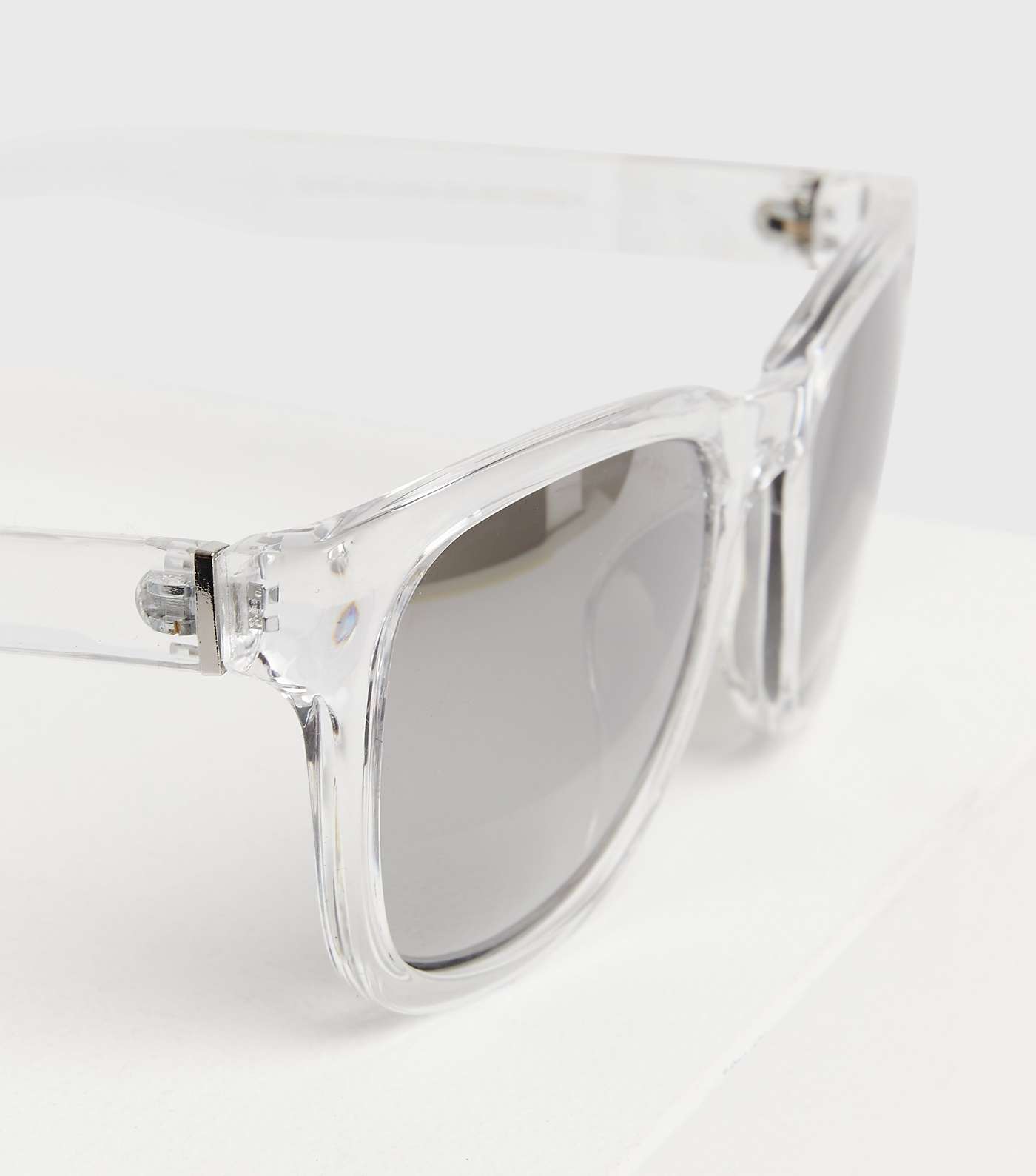Crystal Effect Metal Trim Square Retro Sunglasses Image 3