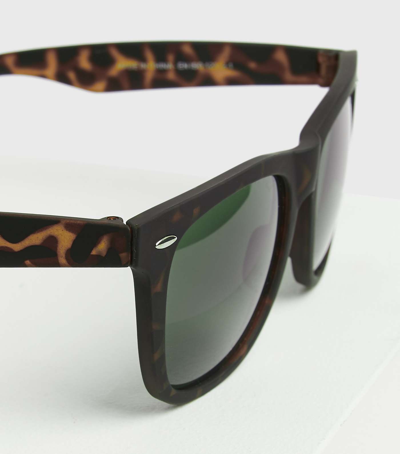 Dark Brown Matte Square Frame Sunglasses Image 3