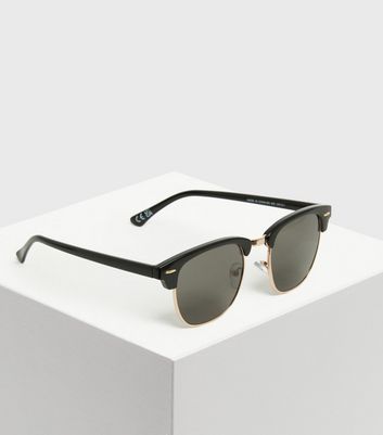 square cut sunglasses black