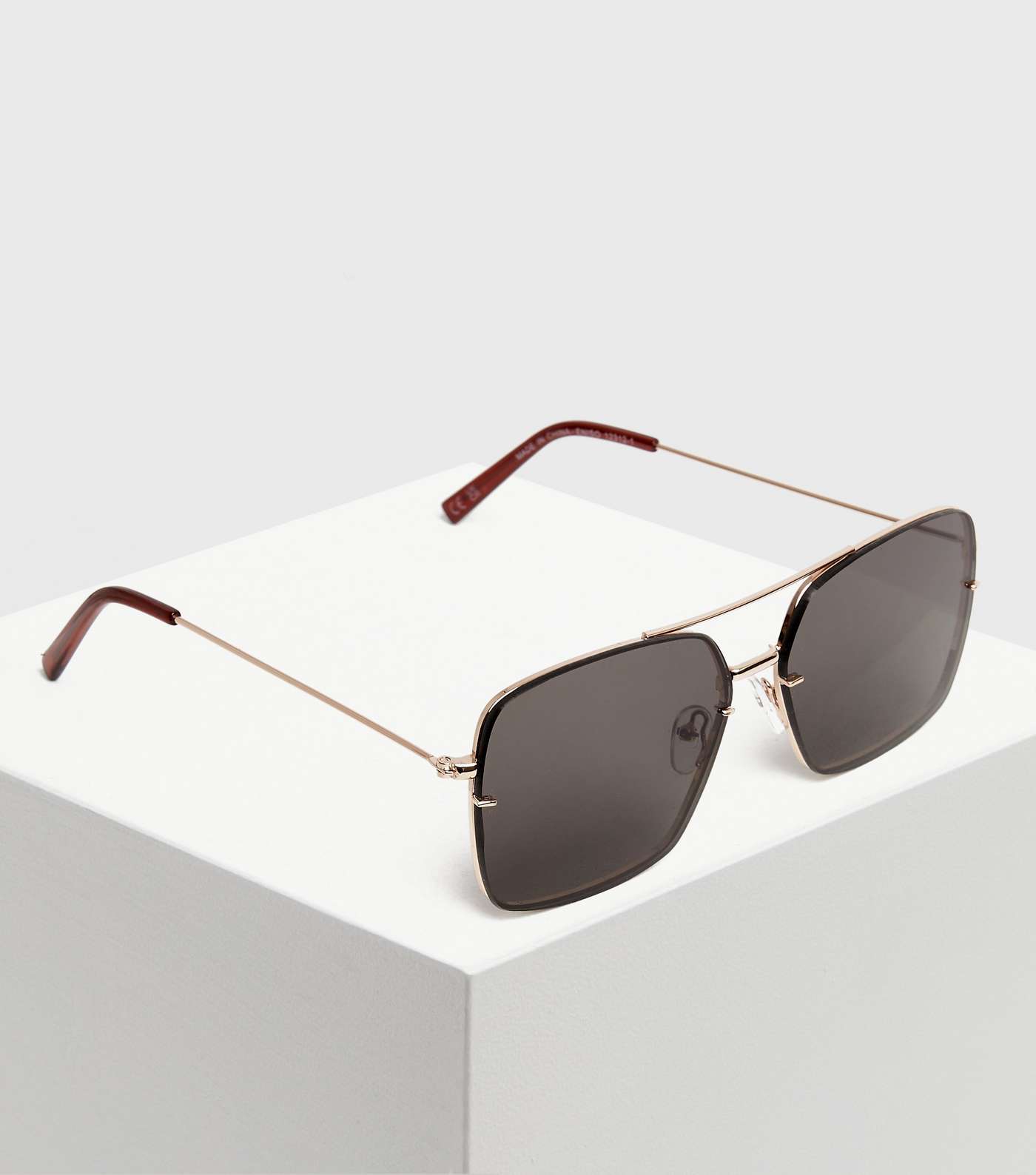 Gold Square Pilot Sunglasses