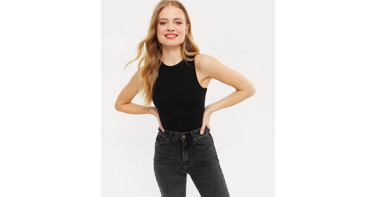 Black Jersey Sleeveless Bodysuit | New Look