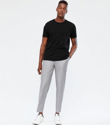 Pale Grey Relaxed Fit Trousers