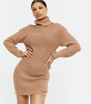 funnel neck jumper dress