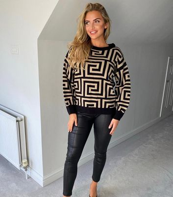 Image of AX Paris Stone Geometric Jumper New Look