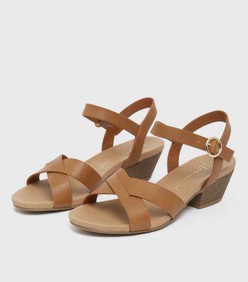 Tan Strappy Footbed Espadrille Wedge Heel Sandals New Look | Compare |  Cabot Circus