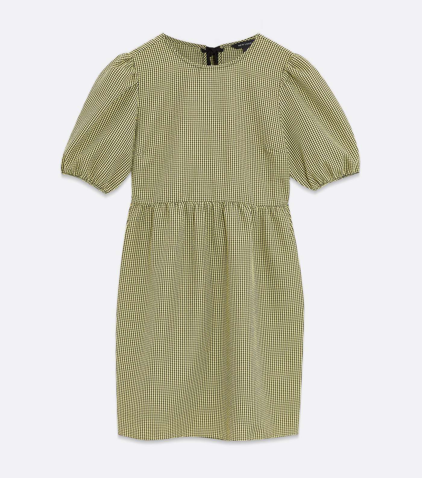 Green Gingham Smock Mini Dress  Image 5