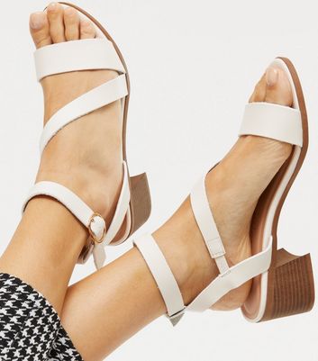 off white strappy sandals