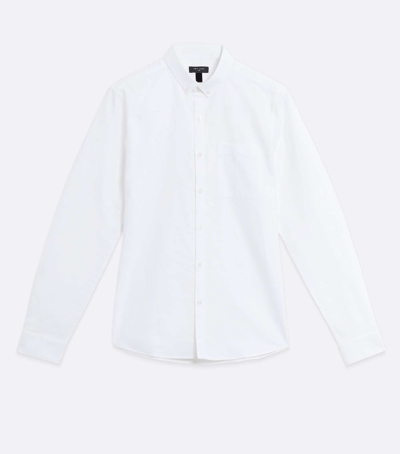 White Long Sleeve Oxford Shirt Image 5