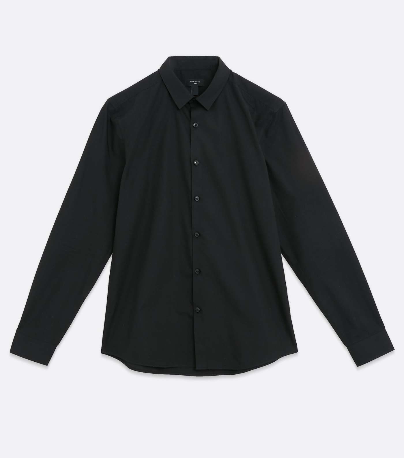 Black Poplin Long Sleeve Shirt Image 5