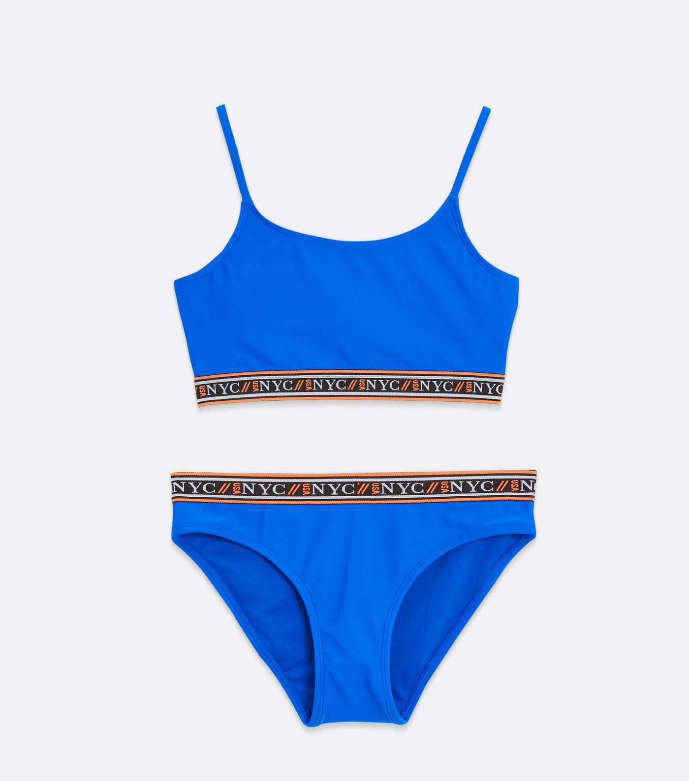 Girls Blue NYC Embroidered Bikini Set